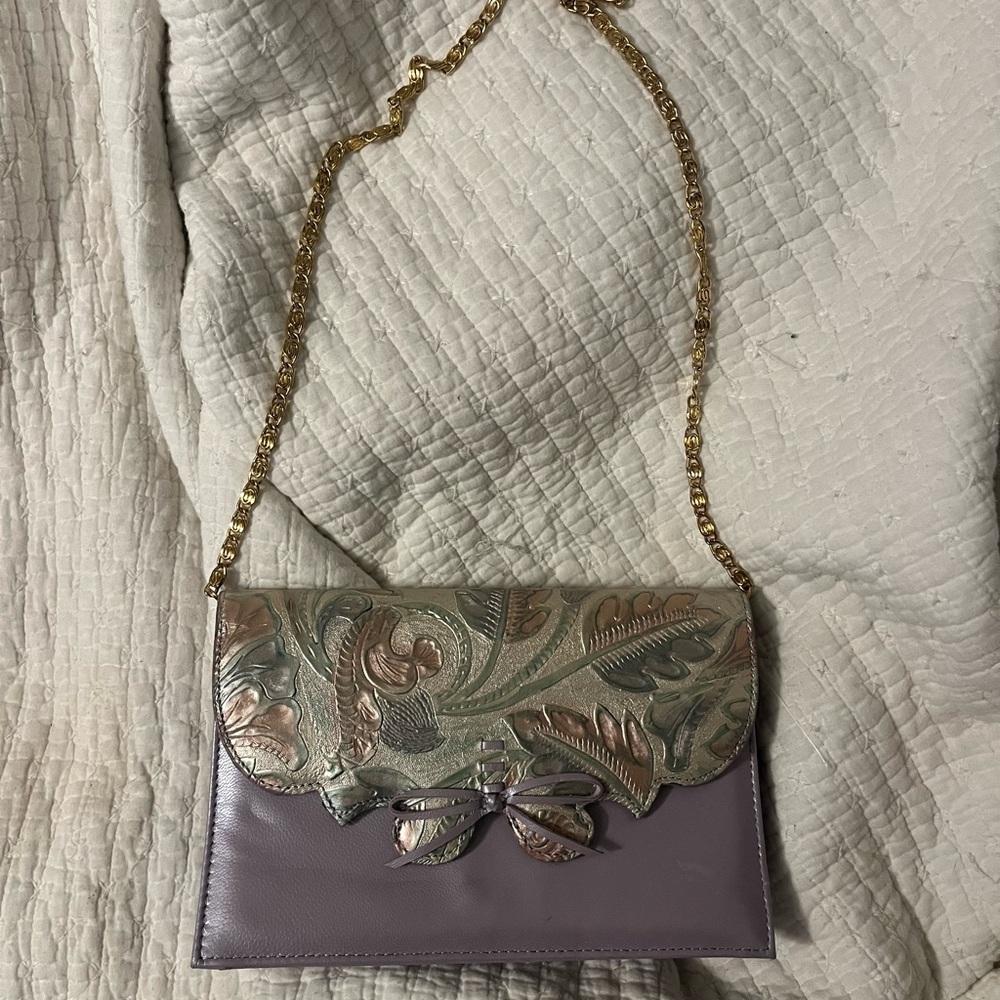 NWT Monzo & Franco Purple Lavender Pink Gold Women's Purse
